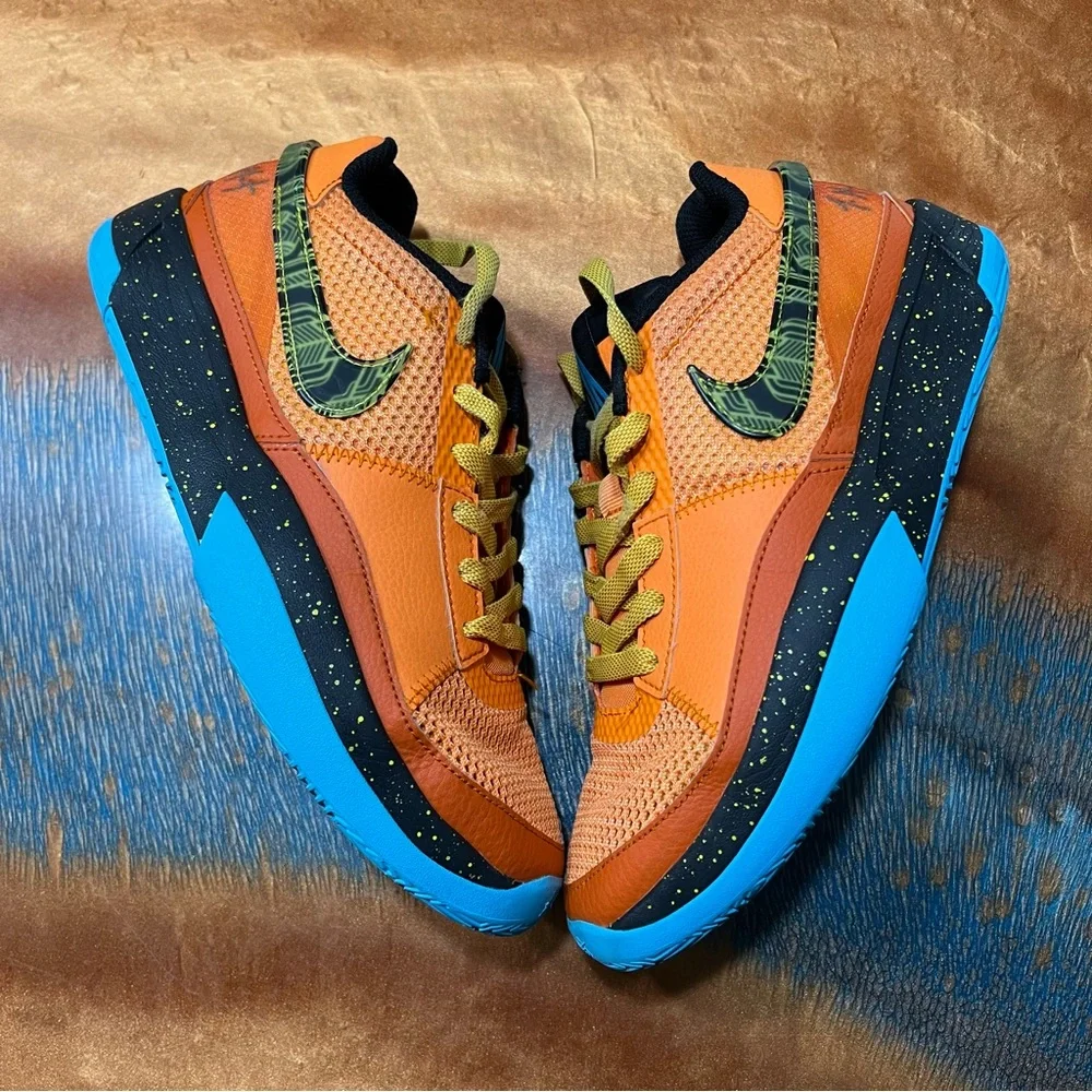 Nike JA 1 SE Morant Bright Mandarin Black Blue Yellow Sneakers size 6Y 38.5 euro